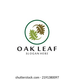 vector oak leaf logo design