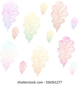 Vector oak leaves