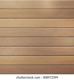 Vector oak wood plank background. Square background with horizontal planks.
