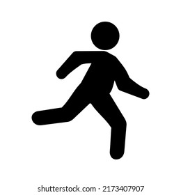 Obesidad vectorial Grasa Stickman Stick hombres correr o trotar, Sport Cardio aislado en blanco
