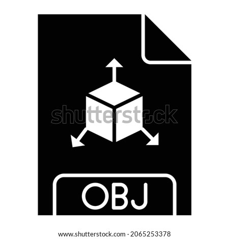 Vector OBJ Glyph Icon Design

