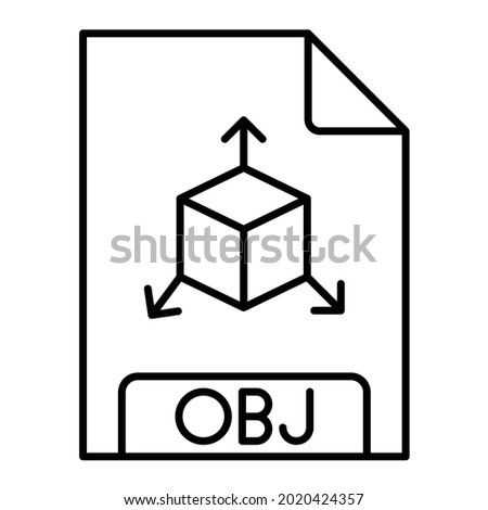 Vector OBJ Outline Icon Design
