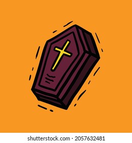 vector object about a Coffin that can be used and added for any purpose you want especially very suitable for Halloween.