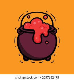 vector object about a potion pot that can be used and added for any purpose you want especially very suitable for Halloween.