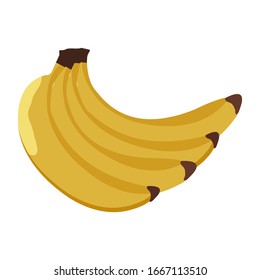 Vector object of a banana with a white background, for the graphic designer logo.