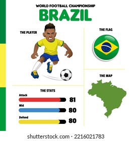 Vector object of Brazil Football team