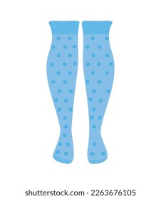 Vector object Colorful Knee high sock.