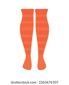 Vector object Colorful Knee high sock.