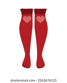 Vector object Colorful Knee high sock.