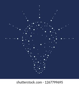 Vector object drawn with white dot.
