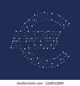 Vector object drawn with white dot.