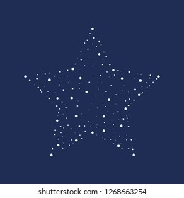 Vector object drawn with white dot.