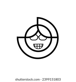 vector object emoticon wearing sunglasses