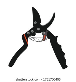Vector Object - Garden hand Pruner Shears, Bypass Clippers Sharp.