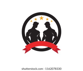 Vector object and Icons for Sport Label, Gym Badge, Fitness Logo Design