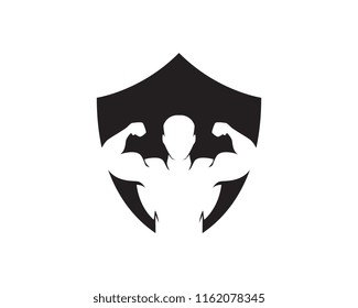 Vector object and Icons for Sport Label, Gym Badge, Fitness Logo Design
