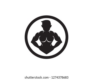 Vector object and Icons for Sport Label, Gym Badge, Fitness Logo Design - Vector