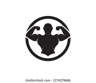 Vector object and Icons for Sport Label, Gym Badge, Fitness Logo Design - Vector
