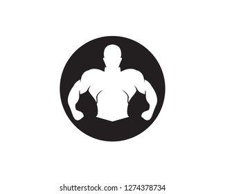 Vector object and Icons for Sport Label, Gym Badge, Fitness Logo Design - Vector
