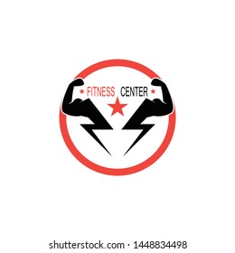Vector object and Icons for Sport Label, Gym Badge, Fitness Logo Design