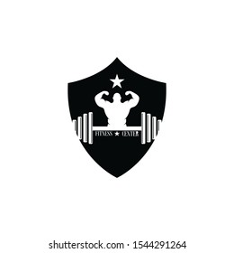 Vector object and Icons for Sport Label, Gym Badge, Fitness Logo Design