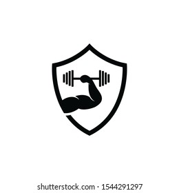Vector object and Icons for Sport Label, Gym Badge, Fitness Logo Design