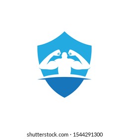 Vector object and Icons for Sport Label, Gym Badge, Fitness Logo Design