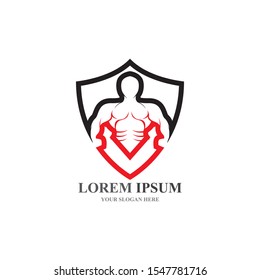 Vector object and Icons for Sport Label  Gym Badge  Fitness Logo Design