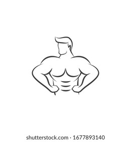 Objeto vectorial e iconos para la etiqueta deportiva, distintivo de gimnasio, diseño de logotipo de fitness