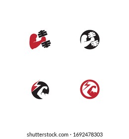 Vektorillustration-Objekt und Symbole für das Sportlabel, Spielezeichen, Logo-Design für Fitness