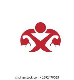 Vektorobjekte und Symbole für das Sportlabel, Gymnasialzeichen, Logo-Design für Fitness