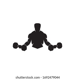 Vector object and Icons for Sport Label, Gym Badge, Fitness Logo Design