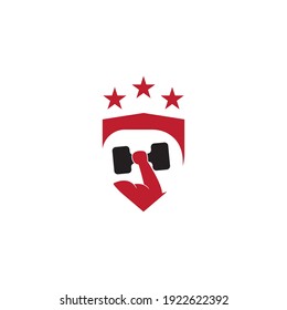 Vector object and Icons for Sport Label, Gym Badge, Fitness Logo Design