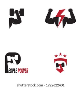 Objeto vectorial e iconos para etiqueta deportiva, placa de gimnasio, diseño de logotipo de fitness