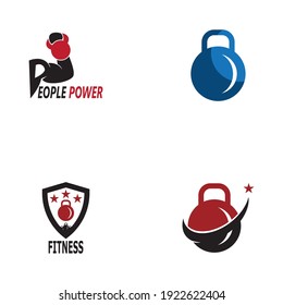 Vector object and Icons for Sport Label, Gym Badge, Fitness Logo Design