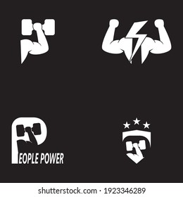 Vector object and Icons for Sport Label, Gym Badge, Fitness Logo Design