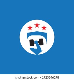 Vector object and Icons for Sport Label, Gym Badge, Fitness Logo Design