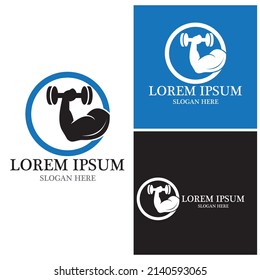 Objeto vectorial e iconos para etiqueta deportiva, placa de gimnasio, diseño de logotipo de fitness