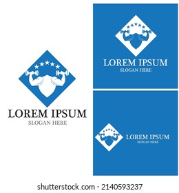 Vector object and Icons for Sport Label, Gym Badge, Fitness Logo Design