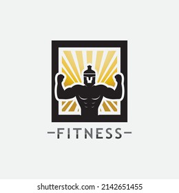 Vektorobjekte und Symbole für das Sportlabel, Gymnasialzeichen, Logo-Design für Fitness
