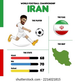 Vector object of Iran Football team