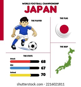 Vector object of Japan Football team