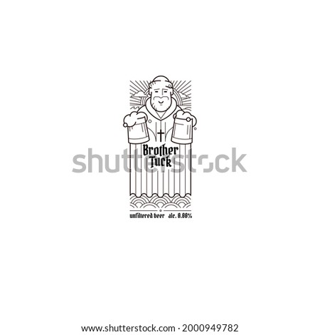 Vector object, label, bookplate. Brother Tuck
