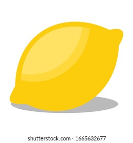 Vector object of a lemon with a white background, for graphic designers.