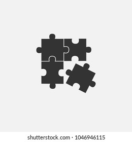 Vector object of puzzle web line isolated icon