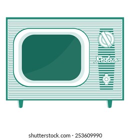 vector object retro TV set