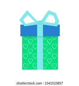 Vector object shape. Vector surprise gift box. Gift icon design. Christmas decor. Anniversary, birthday. Colorful illustration design. Isolated illustration. Greeting card template. Surprise symbol