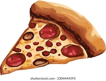 Vector object - slice of pizza clipart