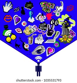 vector object in the style of doodle that’s life, man