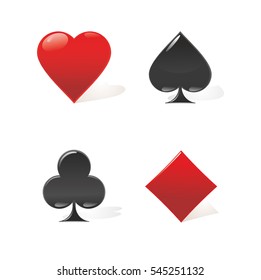 vector object suits red and black